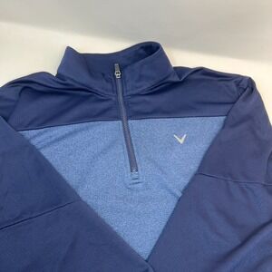 Callaway 1/4 Zip Opti-Dri Long Sleeve Mens XL Jacket Two-Toned Blue